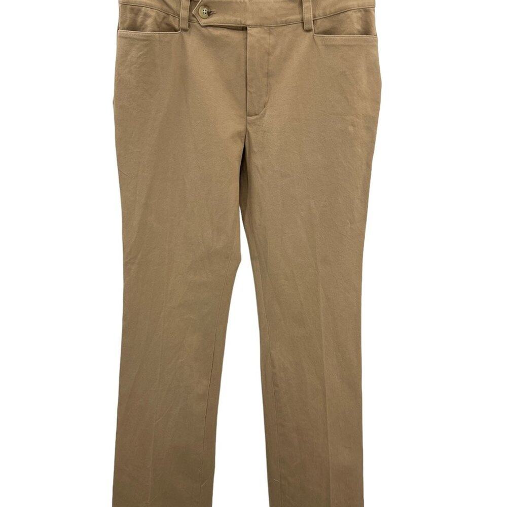 LAUREN RALPH LAUREN Adelle Straight Leg Stretch Khaki Pants